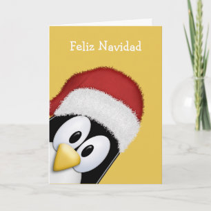 Feliz Navidad Niedlich Penguin Feiertagskarte