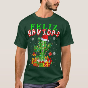 Feliz Navidad Niedliche Weihnachtsbeleuchtung Sant T-Shirt