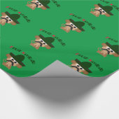 Feliz Navidad! Niedlicher Affe Geschenkpapier (Ecke)