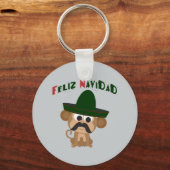 Feliz Navidad! Niedlicher Affe Schlüsselanhänger (Vorderseite)