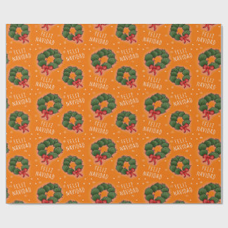 Feliz Navidad Nopal-Kranz-Geschenkpapier Geschenkpapier