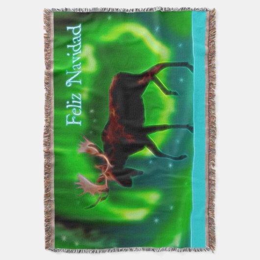 Feliz Navidad - Nordlichtmoose Decke (Vorderseite Vertikal)