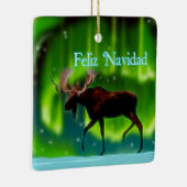 Feliz Navidad - Nordlichtmoose Keramikornament (Rechts)