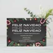 Feliz Navidad Office Company Weihnachts-Party Karte (Stehend Vorderseite)