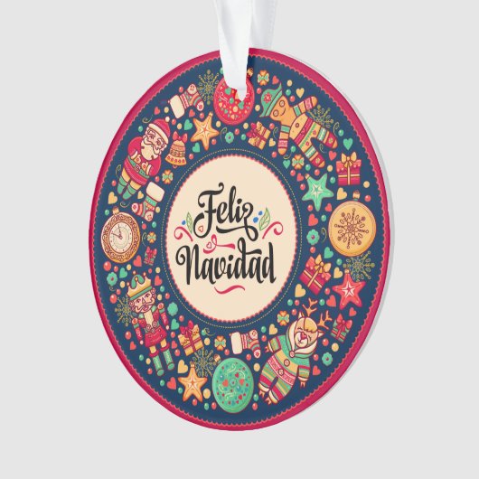 Feliz Navidad Ornament (Vorderseite)