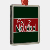 Feliz Navidad Ornament Aus Metall (Rechts)