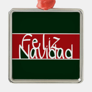 Feliz Navidad Ornament Aus Metall