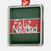 Feliz Navidad Ornament Aus Metall (Links)