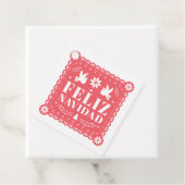 Feliz Navidad Papel Picado Geschenktag Geschenkanhänger (Beispiel)