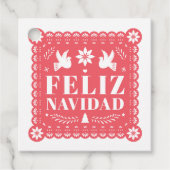 Feliz Navidad Papel Picado Geschenktag Geschenkanhänger (Vorderseite)