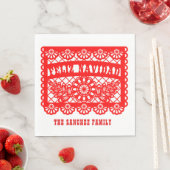 Feliz Navidad Papel Picado Serviette (Beispiel)