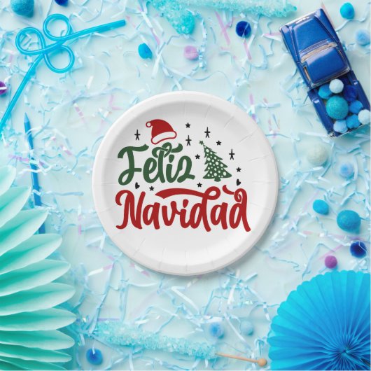 Feliz Navidad Paper Tellers Pappteller (Party)