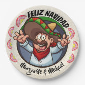 Feliz Navidad Pappteller (Vorderseite)