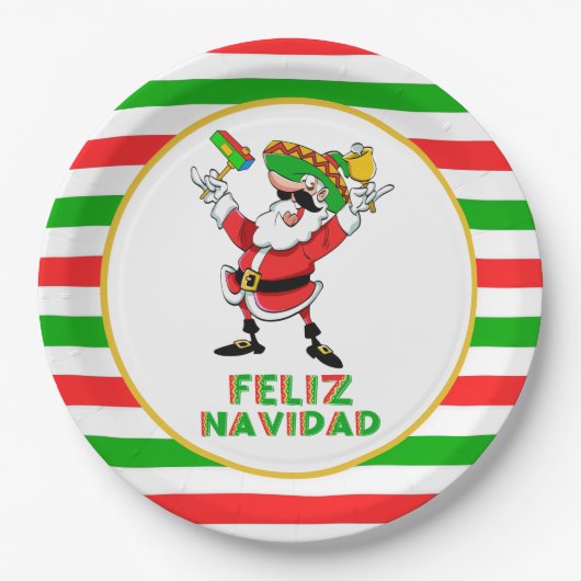 Feliz Navidad Pappteller (Vorderseite)