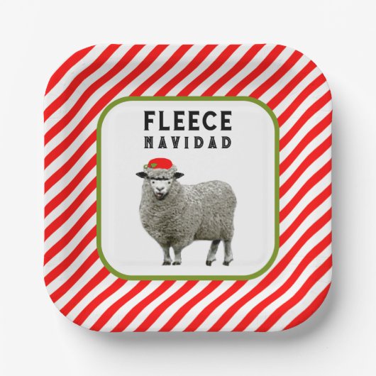 Feliz Navidad Party Pappteller (Vorderseite)