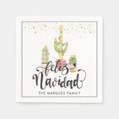 Feliz Navidad | Personalisiertes Party Serviette (Vorderseite)