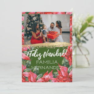 Feliz Navidad Poinsettia Foto Weihnachten