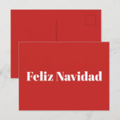 Feliz Navidad Postcard Feiertagspostkarte (Vorne/Hinten)