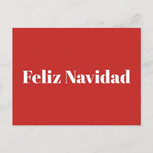 Feliz Navidad Postcard Feiertagspostkarte (Vorderseite)