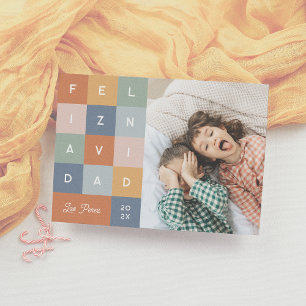 Feliz Navidad   Postfach Colorida y Moderna Con Fo Feiertagskarte