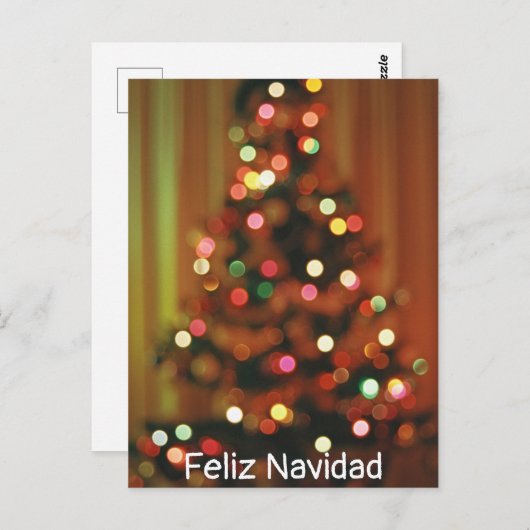 Feliz Navidad Postkarte (Vorne/Hinten)
