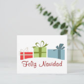 Feliz Navidad Postkarte (Stehend Vorderseite)