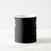 Feliz Navidad Puerto Rico Flag Floral Frog Boricua Kaffeetasse (Mittel)