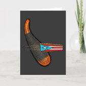 Feliz Navidad Puerto Rico Flag Guiro Boricua Dankeskarte (Vorderseite)