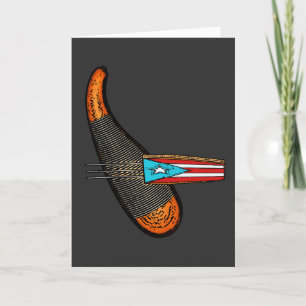 Feliz Navidad Puerto Rico Flag Guiro Boricua Dankeskarte