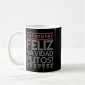 Feliz Navidad Putos Chingon Ugly Xmas Sweater Chri Kaffeetasse (Links)