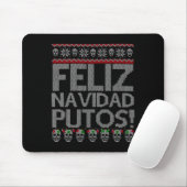 Feliz Navidad Putos Chingon Ugly Xmas Sweater Chri Mousepad (Mit Mouse)