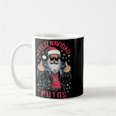 Feliz Navidad Putos Funny Rude Spanish Santa Middl Kaffeetasse (Links)