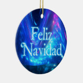 Feliz Navidad - Qaanaq - Nordlichter Keramik Ornament (Rechts)