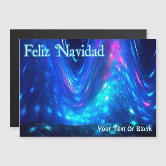 Feliz Navidad - Qaanaq - Nordlichter Magnetkarte (Vorne/Hinten)