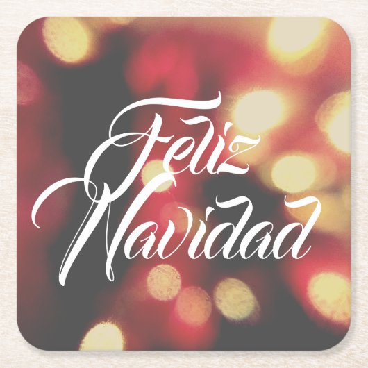 Feliz Navidad Rechteckiger Pappuntersetzer (Vorderseite)