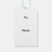 Feliz Navidad Red and Green Pattern Geschenkstempe Geschenkanhänger (Rückseite)