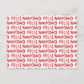 Feliz Navidad Red Chile Pepper Feiertagspostkarte (Vorderseite)