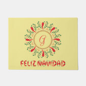 Feliz Navidad Red Chile Pepper Fußmatte (Vorderseite)