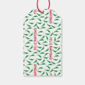 Feliz Navidad Red Chile Pepper Geschenkanhänger (Rückseite)