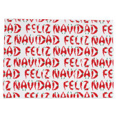 Feliz Navidad Red Chile Pepper Große Geschenktüte (Rückseite)