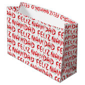 Feliz Navidad Red Chile Pepper Große Geschenktüte (Rückseite Schrägansicht)