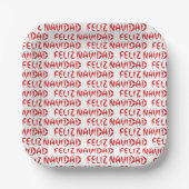 Feliz Navidad Red Chile Pepper Pappteller (Vorderseite)