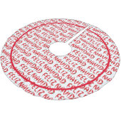 Feliz Navidad Red Chile Pepper Polyester Weihnachtsbaumdecke (Schrägansicht)