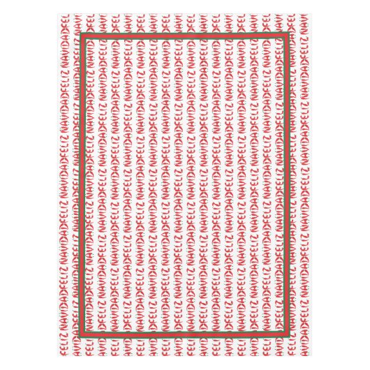 Feliz Navidad Red Chile Pepper Tischdecke (Vorderseite)