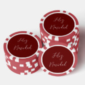 Feliz Navidad Red Merry Weihnachtskritik Pokerchips (Stapel)