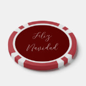 Feliz Navidad Red Merry Weihnachtskritik Pokerchips (Einzeln)