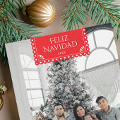 Feliz Navidad Red Ribbon Feiertagskarte