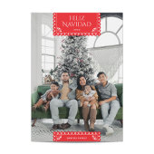 Feliz Navidad Red Ribbon Feiertagskarte