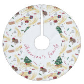 Feliz navidad, regalos y dulces para todos. polyester weihnachtsbaumdecke (Vorderseite)