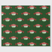 Feliz Navidad Ribbon Stripes Geschenkpapier (Flach)